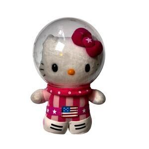 Hello Kitty Astronaut Plush Stuffed Animal 10" Pink White Cat 2012 Collectible